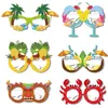 6 pièces nouveau verres de papier de fruits marins fête d'été accessoires de photo de fête décorative pour enfants