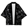Etniska kläder Män japanska kimono traditionella konstellationsmönster avslappnad lös tunn jacka asiatisk kofta 2