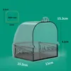 Bird Cages 1 Pcs Parrot Shower Large Bathroom Bird Cage Supplies Multi-purpose Bath Room Sleeping Nest Feeding Box Tiger Skin Bird Bath tub 230516