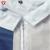 Polo Masculino Respirável Casual Juvenil Camisa Polo Aluno Campus Solta Topo Com Zíper Lapela Manga Curta Meninas Amantes Camiseta Logotipo Impresso em 3D