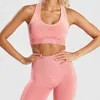 Camicie attive Sports Ombre Top senza cuciture per allenamento di alta qualità Fitness Crop Top Reggiseno push-up imbottito Yoga Palestra da donna