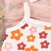 Clothing Sets 2023-03-02 Lioraitiin 0-18M Baby Girls 3Pcs Summer Outfits Floral Print Spaghetti Strap Romper Shorts Headband Set