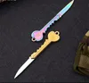 Mini llavero con forma de corazón de defensa plegable Multicolor, bolsa colgante de bolsillo, herramienta de autodefensa de seguridad al aire libre, cuchillo para llaves, regalo, 11 colores