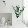 Decorative Flowers Artificial Leaves Branch Retro Green Silk Eucalyptus Leaf For Home Decor Wedding Plants Faux Room Garland