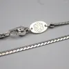 Chaînes Collier en argent sterling 925 véritable 3 mm Chaîne à maillons gourmette unique 21,6 "23,6" S925