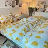 Bedding Sets Love Heart Printing Comforter Soft Polyester Bed Linens Duvet Cover Cute Quilt Sheets For Girls Kids