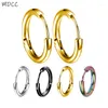 Hoop Earrings Dia 8/10/12/14/16mm Stainless Steel For Women/Men Round Circle Hug Earring Piercing Anti-allergic Ear Buckle