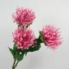 Fleurs décoratives 73CM Artificielle En Plastique Pincushion Fleur Branche Roi Protea Faux Plante Tropicale DIY Mariage Mariée Bouquet Décor À La Maison