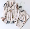 L size suit women s long pajamas summer spring print casual new style