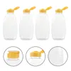 Storage Bottles 4pcs Honey Dispenser Clear Squirt Condiment Sauce Squeeze Containers Mustard Bottle