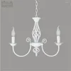 Lampadari in stile europeo 3 4 6 8 Lampadine E14 Ferro Soggiorno Lampade bianche Lampadario moderno Illuminazione Led Lustre