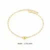 Link Bracelets Classic Heart Shape A-Z Initial Letter Bracelet Women Stainless Steel Chain For Jewlery Gift