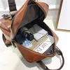 Backpack Women Anti Theft Backpacks Students Brown School Bags for Teenage Girls Waterproof Vintage Laptop Leather Big Travel Backpack 230516