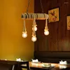 Pendantlampor Creative Personality Rope Lights Restaurant Bar Klädbutik Retro Loft Iron Matsal Ljus Edison Lamp CL0608