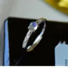 Pierścienie klastra oryginalne inkrustowani Moonstone otwierający regulowany pierścień chiński styl retro kompaktowy urok marki srebrna biżuteria