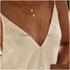 Pendant Necklaces Fashion Minimalist Round Disco Coin Chain Necklace Dainty Sequins Mti Layers Women Drop Delivery Jewelry Pendants Dhlkf