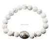 Perlen Damen 8 mm Lava Rock Aromatherapie ätherisches Öl Diffusion Armband Stretch Naturstein Yoga Perle Drop Lieferung Schmuck Klammer Dhaoc