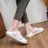 Slippers 2023 Primavera e outono Mesh Flored Shoes planos Summer Anti Slip Fashion Air Casual Malf 35-40