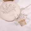 Haarspangen, Haarspangen, handgefertigt, Hochzeitsaccessoires, Kristall-Strass-Kopfbedeckung, rein, ruhig, elegant, Bankett, Party für Frauen, Dekoration