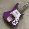 Klassisk 4-sträng 4003 Purple Electric Bass Guitar Cream Binding Chrome-hårdvara i stork