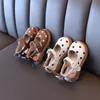 Sandaler Sandal Setengah Perempuan 2023 Sepatu Musim Semi Panas Balita Anak Anak Kecil Titik Potong Dengan Simpul Pita Kupu Kupu Di Bagian Belakang Manis 230516