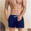 Mäns shorts herr strand kort fluga andningsbara tätt lyftsportstammar design för bodybuilding träning gym running drop leverans ap dhuj9