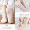 Socks Hosiery 5 Pairs Women Cotton Short Socks Summer Thin Mesh Low Cut Soft Breathable Solid Color Not Show High Quality Female Ankle Socks P230516