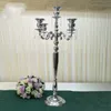 Metal 5 braços Black Candleds Candelabra Table Centerpieces para casamento IMAKE968