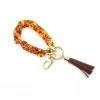 Acryl Link Keychain Party Fouwe Chainlink Polslet Bracelets Bangle Key Ring Link met Tassel Trendy Gift voor haar Valentijnsdag S31