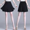 Kobiety w letni szyfon dla kobiet podwójny warstwowy wysoki talia LEG LEG Casual Loose Spódnica Koreańskie panie 230515