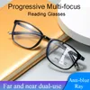 Lesebrille TR90 Übergang Pochrome Lesebrille Herren Progressive Multifokale Business-Brille Smarth Anti-Blaulicht-Brille 1,5 230516