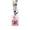 Keychains Anime Genshin Impact Xiao Venti Lanyard For Key Chains ID Bank Set Sleeve Cover Mobile Phone Charm Badge Accessories