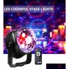 Projector Lamps Epacket Portable Laser Lamp Stage Led Lights Rgb Seven Mode Lighting Mini Dj With Remote Control For Christmas Drop Dhdns