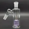 Colector de cenizas de vidrio de 14 mm y 45 grados 45 ° para pipa de agua Hookah Colector de cenizas púrpura.