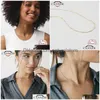 Łańcuchy 925 Sterling Sier Sier Choker Naszyjnik Kobiety Krzyki Łańcuch Gold Rose Kolor Hurtowa Drop dostaw