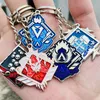 Keychains APEX Legends Game Metal Keychain Hunting The Sea Of Double Hammer Skulls Logo Keyring Car Accessories Gift