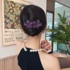 S3648 Modeschmuck Harz Haarnadel Haarspange Für Frauen Bobby Pin Dame Mädchen Strass Doppelte Blume Haarspange Großer Entenschnabel Haarschmuck