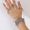 Очарование браслетов антикварное браслет ретро цветочный колокольчик кольцо одна цепь древняя костюма, стреляющая одежда с ручными украшениями