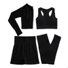 Energy Seamless Yoga Set Abbigliamento sportivo per donna Abbigliamento da palestra Fitness Manica lunga Crop Top Leggings a vita alta Running Sportswear CX220421