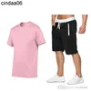 Retail Summer Tracksuits Sports and Leisure Two Piece Set T-Shirts and Shorts Men's Running Training Outfits