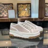 Designer sneakers oversized casual schoenen wit zwart leer luxe fluweel fluwelen suède dikte dames espadrilles trainers man vrouwen flats veter 1978 s339 003