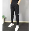 Pantaloni da uomo Moda Coreano Solid Joggers Uomo Alta qualità Primavera Autunno Pantaloni Uomo Slim Fit Coulisse Pantaloni casual da uomo Nero / Grigio S-5XL 230516