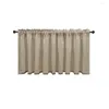 Curtain Window Treatment Fine Crafted Thermal Insulation Polyester Farmhouse Thicken Rod Pocket Short For Home