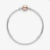 Bransoletka uroku różowego złota do Pandora 925 Srebrny łańcuch węża bransoletki biżuteria imprezowa dla kobiet bransoletka dla mężczyzn z oryginalną hurtową hurtową