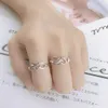 Pierścienie zespołowe romantyczne nieskończoność serca pierścionki miłosne dla kobiet w ślubie pierścionki para pierścionków kryształowa cyrkon biżuteria moda dzr026