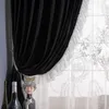 Curtain French Curtains For Living Dining Room Bedroom Luxury American Lace Velvet Cloth Background Window