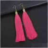 Dangle Chandelier Ladies Long Tassel Earrings Girl Pendant Boho Style Gold Circle Bohemian Retro Vintage Assorted Variety Mix Drop Dhcw4