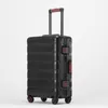 Valises tout en aluminium bagages de voyage roue universelle hommes et femmes mode boîte en métal affaires 20/24 pouces valise à roulettes