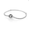 Poetic Blooms Verschluss-Charm-Armband für Pandora-Armbänder aus echtem Sterlingsilber mit Schlangenkette, Designer-Schmuck für Frauen, Schwestern, Geschenk, Luxus-Armband mit Originalverpackung