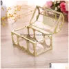 Smycken lådor vintage transparent förvaringslåda godis Trinka Holder Organizer Container Drop Delivery Packaging Display OTLFD